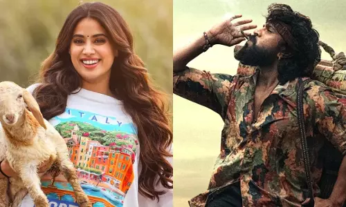 राम चरण के साथ फिल्म Peddi की शूटिंग पर जान्हवी कपूर