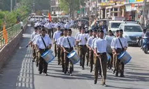 Barmer: बाड़मेर की जनता के लिए विजयादशमी पथ संचलन का आयोजन