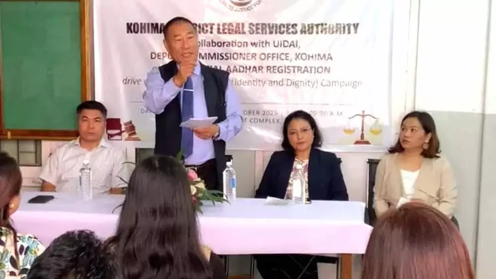 Kohima डीएलएसए ने साथी अभियान के तहत आधार अभियान शुरू किया Kohima डीएलएसए ने साथी अभियान के तहत आधार अभियान शुरू किया