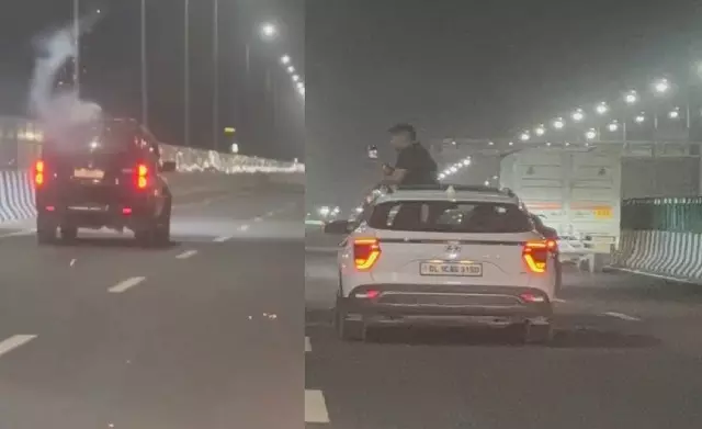 Gurugram: युवकों के स्टंट और आतिशबाजी का वीडियो सोशल मीडिया पर वायरल Gurugram: युवकों के स्टंट और आतिशबाजी का वीडियो सोशल मीडिया पर वायरल
