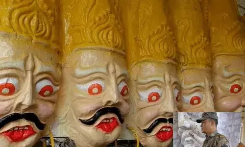 रावण की सुरक्षा के लिए बंदूकधारी जवान तैनात, आज WRS कॉलोनी में बुराई का होगा अंत