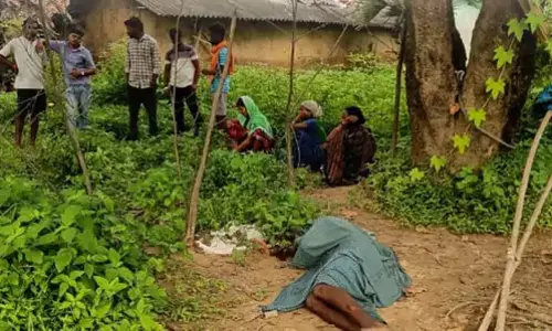 डामर प्लांट के पास ग्रामीण की लाश मिली, हत्या कर फेंकने की आशंका डामर प्लांट के पास ग्रामीण की लाश मिली, हत्या कर फेंकने की आशंका