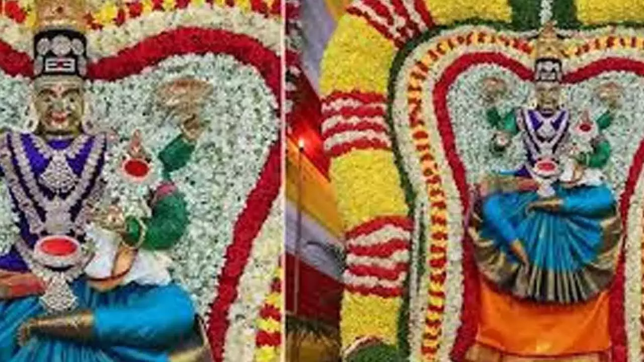 Andhra: श्रीशैलम में दशहरा उत्सव संपन्न, देवी राजराजेश्वरी के रूप में प्रकट हुईं Andhra: श्रीशैलम में दशहरा उत्सव संपन्न, देवी राजराजेश्वरी के रूप में प्रकट हुईं