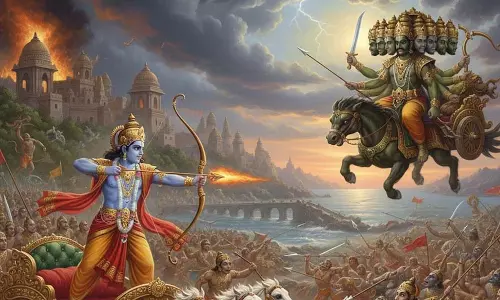 Dussehra 2025: रावण की अमरता का रहस्य और श्रीराम द्वारा वध की कहानी Dussehra 2025: रावण की अमरता का रहस्य और श्रीराम द्वारा वध की कहानी