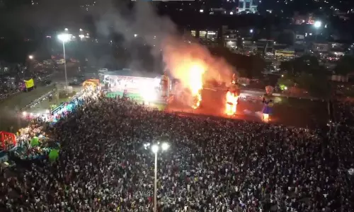 CM विष्णुदेव साय ने रावण भाठा मैदान में दशहरा उत्सव में दी बुराई पर अच्छाई की जीत का संदेश