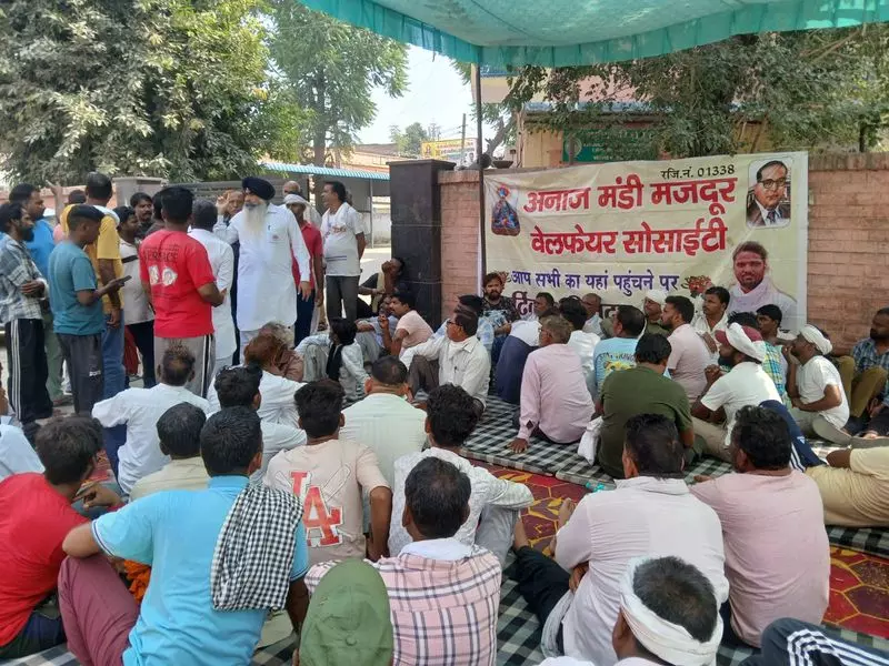 Sirsa अनाज मंडी में मजदूरों की हड़ताल दूसरे दिन भी जारी Sirsa अनाज मंडी में मजदूरों की हड़ताल दूसरे दिन भी जारी