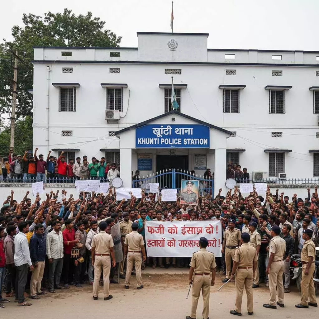 बीएसएफ जवान की संदिग्ध मौत, ग्रामीणों ने घेरा थाना बीएसएफ जवान की संदिग्ध मौत, ग्रामीणों ने घेरा थाना