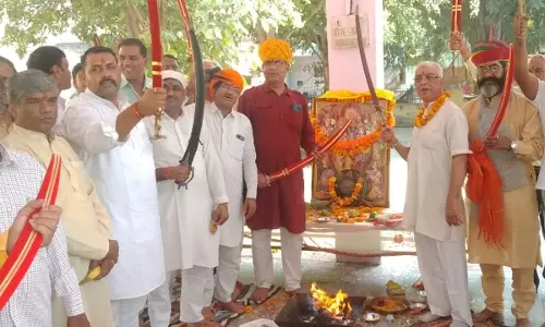 Jammu: राजपूत फेडरेशन ने शस्त्र पूजन कर दोहराया वीरता का संकल्प