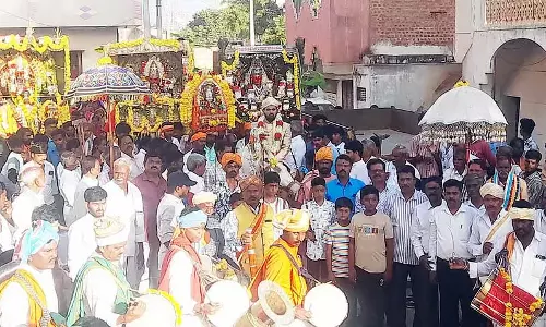 Karnataka : पावागढ़ में विजयादशमी जुलूस Karnataka : पावागढ़ में विजयादशमी जुलूस