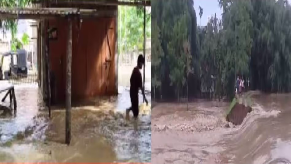Assam के तेओक में भीषण बाढ़, झांजी नदी का तटबंध टूटा