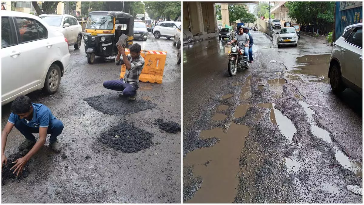 पिंपरी-चिंचवाड़ में सैकड़ों गड्ढे: PCMC ने दिवाली से पहले सड़कों की मरम्मत का वादा किया पिंपरी-चिंचवाड़ में सैकड़ों गड्ढे: PCMC ने दिवाली से पहले सड़कों की मरम्मत का वादा किया