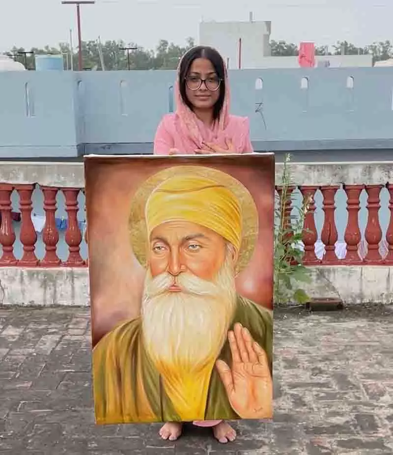 Jalandhar: युवा कलाकार शीना को पोर्ट्रेट और 3डी रंगोली के लिए वैश्विक पहचान मिली Jalandhar: युवा कलाकार शीना को पोर्ट्रेट और 3डी रंगोली के लिए वैश्विक पहचान मिली