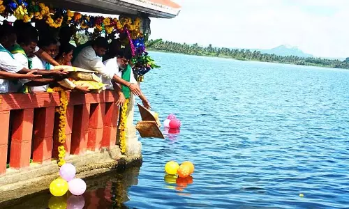 Pandavapura : टौन्नूर झील को तालाब की भेंट Pandavapura : टौन्नूर झील को तालाब की भेंट