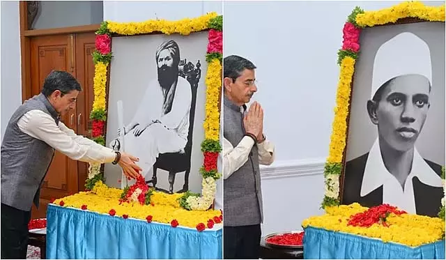 Tamil Nadu: राज्यपाल आर.एन. रवि ने तिरुप्पुर कुमारन और सुब्रमण्यम शिवा को श्रद्धांजलि दी Tamil Nadu: राज्यपाल आर.एन. रवि ने तिरुप्पुर कुमारन और सुब्रमण्यम शिवा को श्रद्धांजलि दी