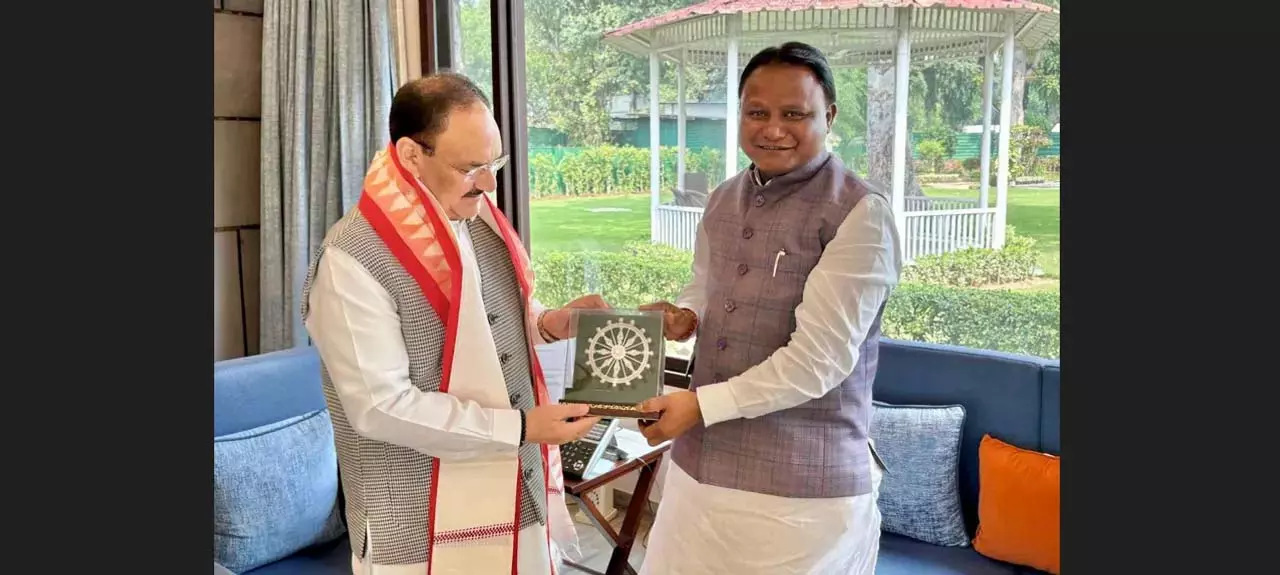 Odisha : सीएम माझी ने दिल्ली में बीजेपी अध्यक्ष नड्डा से की मुलाकात Odisha : सीएम माझी ने दिल्ली में बीजेपी अध्यक्ष नड्डा से की मुलाकात