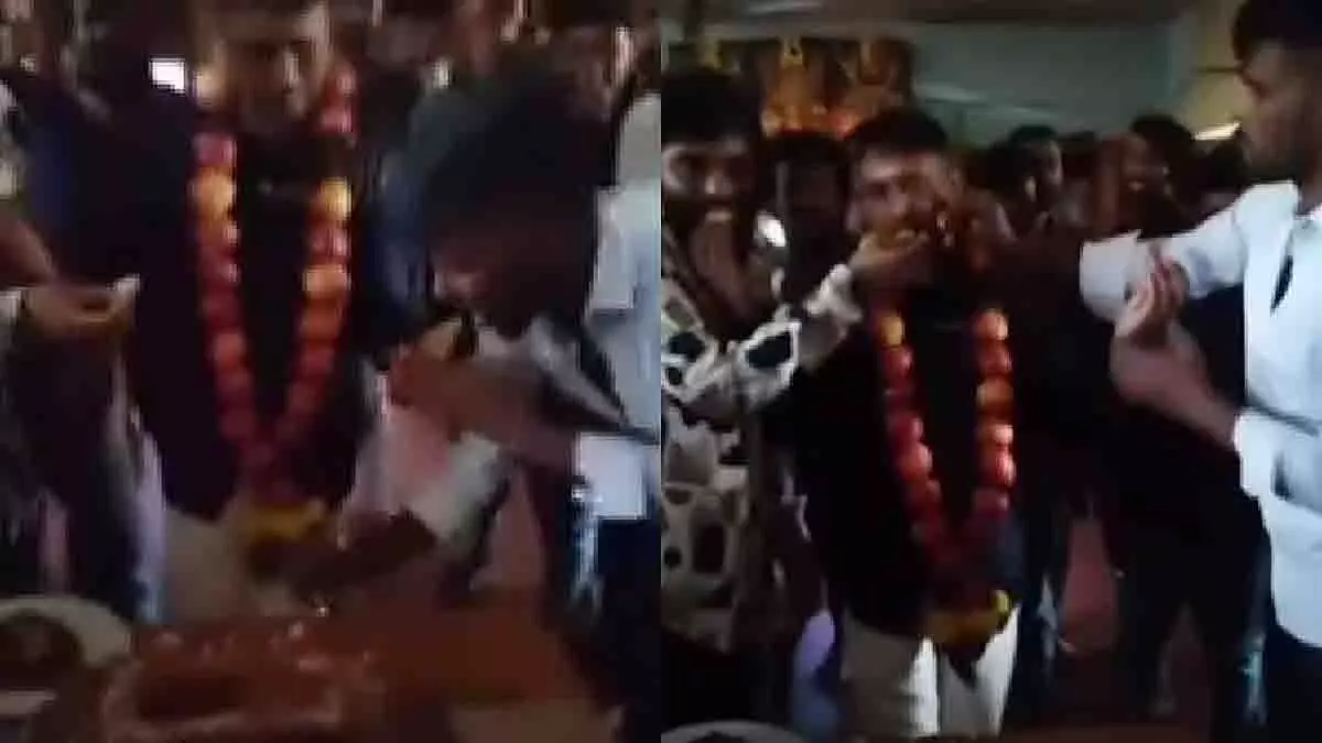 हिस्ट्रीशीटर ने Bengaluru की सेंट्रल जेल के अंदर केक काटा हिस्ट्रीशीटर ने Bengaluru की सेंट्रल जेल के अंदर केक काटा