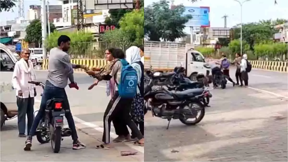 Jaipur: युवतियों से दुर्व्यवहार और टक्कर के बाद सड़क पर भिड़ंत Jaipur: युवतियों से दुर्व्यवहार और टक्कर के बाद सड़क पर भिड़ंत