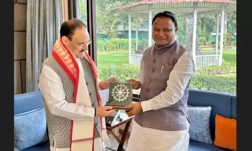 Odisha : सीएम माझी ने दिल्ली में बीजेपी अध्यक्ष नड्डा से की मुलाकात Odisha : सीएम माझी ने दिल्ली में बीजेपी अध्यक्ष नड्डा से की मुलाकात