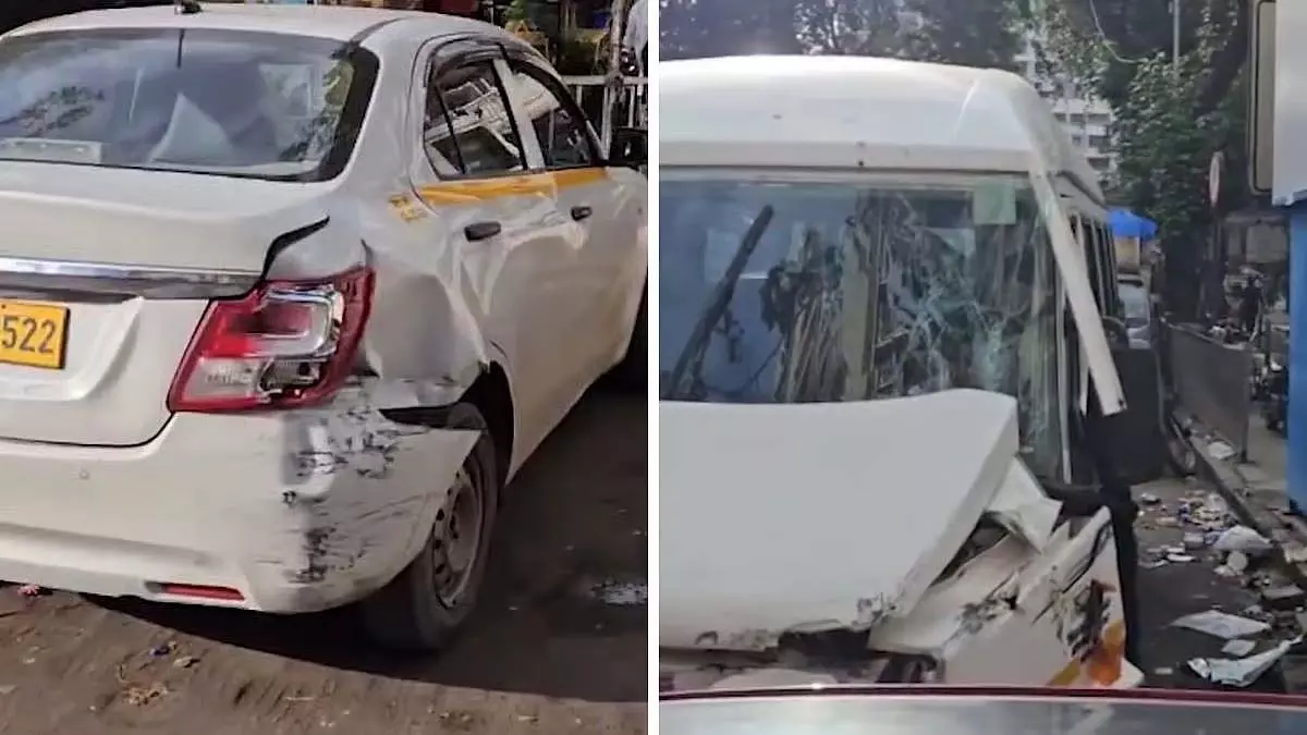Mumbai : दादर प्लाजा सिनेमा के पास देर रात बेस्ट वेट लीज बस की टक्कर में एक की मौत, 4 घायल Mumbai : दादर प्लाजा सिनेमा के पास देर रात बेस्ट वेट लीज बस की टक्कर में एक की मौत, 4 घायल