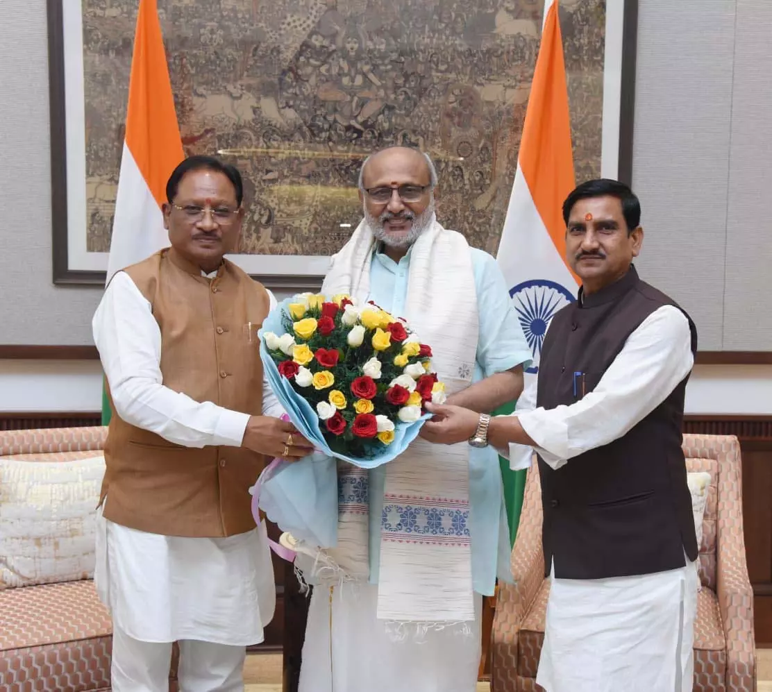 CM विष्णु देव साय ने उपराष्ट्रपति सीपी राधाकृष्णन से की मुलाकात CM विष्णु देव साय ने उपराष्ट्रपति सीपी राधाकृष्णन से की मुलाकात