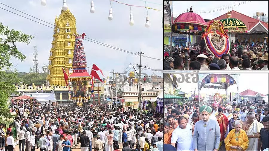 Mysore: देवी चामुंडेश्वरी का भव्य रथ महोत्सव Mysore: देवी चामुंडेश्वरी का भव्य रथ महोत्सव