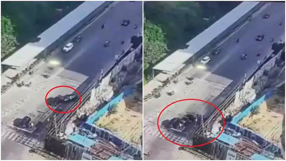 तेज रफ्तार BMW ने लाल सिग्नल पर खड़े वाहनों को टक्कर मारी, एक घायल तेज रफ्तार BMW ने लाल सिग्नल पर खड़े वाहनों को टक्कर मारी, एक घायल