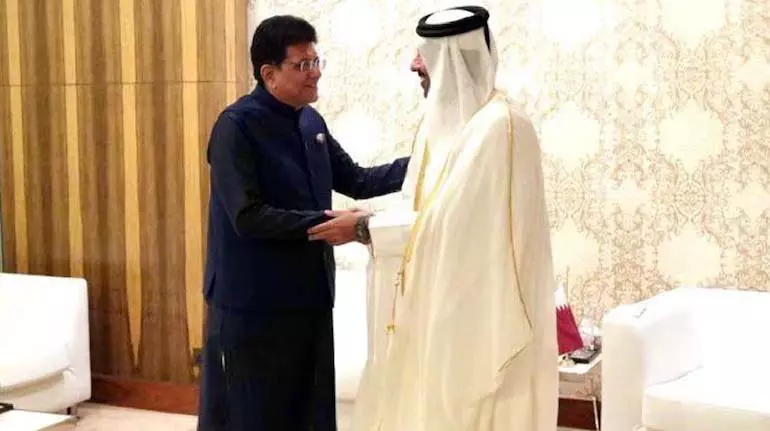 पीयूष गोयल की शेख फैसल से मुलाकात, India-Qatar व्यापार समझौते पर चर्चा पीयूष गोयल की शेख फैसल से मुलाकात, India-Qatar व्यापार समझौते पर चर्चा