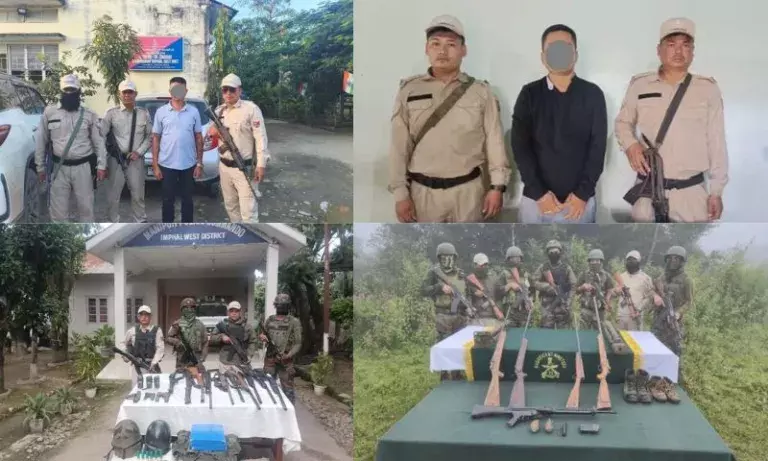 Manipur में सुरक्षा बलों की बड़ी कार्रवाई, उग्रवादी कैंप ध्वस्त और हथियार बरामद