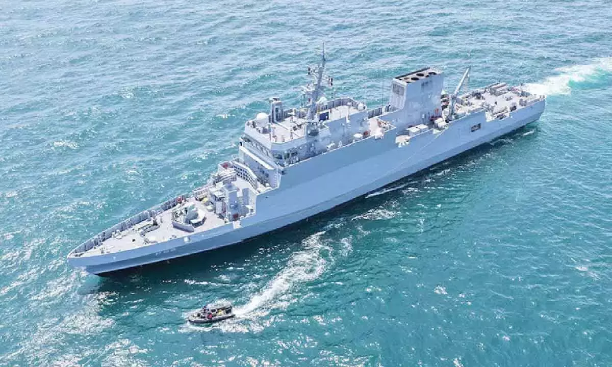 Andhra: INS एंड्रोथ बढ़ती समुद्री आत्मनिर्भरता को दर्शाता है Andhra: INS एंड्रोथ बढ़ती समुद्री आत्मनिर्भरता को दर्शाता है