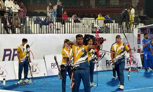 Archery Premier League: राजपुताना रॉयल्स अपराजित, काकतीय नाइट्स ने पांचवें दिन दर्ज की पहली जीत Archery Premier League: राजपुताना रॉयल्स अपराजित, काकतीय नाइट्स ने पांचवें दिन दर्ज की पहली जीत