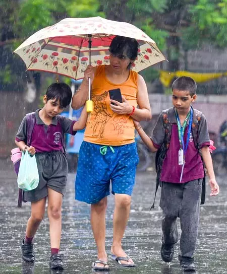 मौसम का मिजाज बदला, झमाझम बारिश से तापमान में गिरावट मौसम का मिजाज बदला, झमाझम बारिश से तापमान में गिरावट
