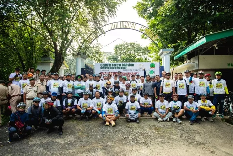 Manipur में आयोजित साइक्लोथॉन से मानव-पशु सह-अस्तित्व को बढ़ावा