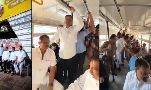 BRS विधायक ने सिटी बसों में किराया वृद्धि के खिलाफ प्रदर्शन किया
