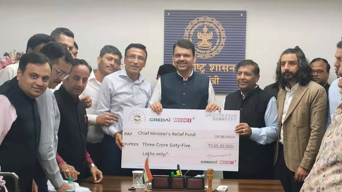 CREDAI-MCHI ने बाढ़ बचाव और पुनर्वास प्रयासों के लिए CM राहत कोष में 3.65 करोड़ का सहयोग दिया CREDAI-MCHI ने बाढ़ बचाव और पुनर्वास प्रयासों के लिए CM राहत कोष में 3.65 करोड़ का सहयोग दिया