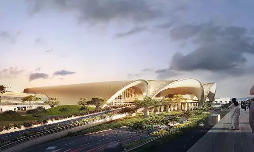 Navi Mumbai : अंतर्राष्ट्रीय हवाई अड्डा लोटस-प्रेरित टर्मिनल के साथ यूरोपीय शैली के अनुभव का वादा करता है Navi Mumbai : अंतर्राष्ट्रीय हवाई अड्डा लोटस-प्रेरित टर्मिनल के साथ यूरोपीय शैली के अनुभव का वादा करता है