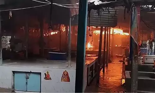 दक्षिण कोलकाता में भीषण आग, कई दुकानें जलकर खाक
