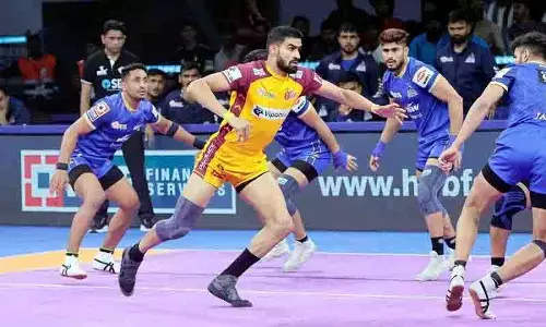 प्रो कबड्डी लीग में Telugu टाइटंस ने हरियाणा स्टीलर्स को 46-29 से हराया प्रो कबड्डी लीग में Telugu टाइटंस ने हरियाणा स्टीलर्स को 46-29 से हराया