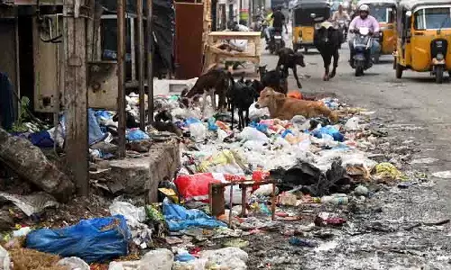 Hyderabad: कॉलोनियों में कूड़े के ढेर लगे, निवासियों को हो रही असुविधा