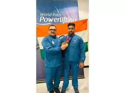 विनय ने पैरा पावरलिफ्टिंग विश्व चैंपियनशिप 2025 में स्वर्ण पदक जीता विनय ने पैरा पावरलिफ्टिंग विश्व चैंपियनशिप 2025 में स्वर्ण पदक जीता