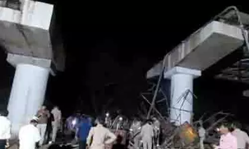 Firozabad फ्लाईओवर हादसा: निर्माण कार्य के दौरान पांच मजदूर घायल