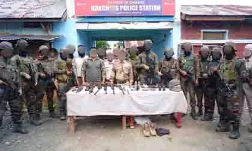Manipur: संयुक्त अभियान में पहाड़ी जिले में हथियार और गोला-बारूद बरामद