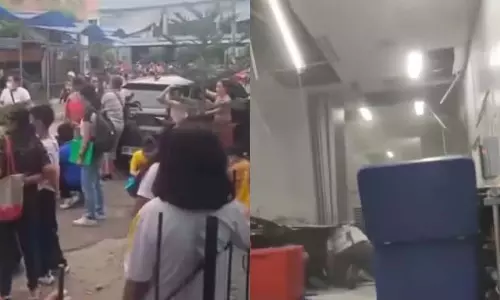 Philippines में शक्तिशाली भूकंप से इमारतें हिलने से दहशत Philippines में शक्तिशाली भूकंप से इमारतें हिलने से दहशत