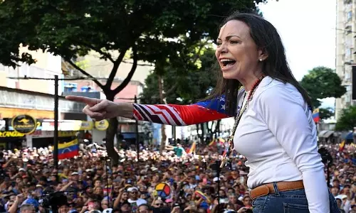 Maria Corina Machado ने 2025 के नोबेल शांति पुरस्कार जीतने पर प्रतिक्रिया व्यक्त की Maria Corina Machado ने 2025 के नोबेल शांति पुरस्कार जीतने पर प्रतिक्रिया व्यक्त की
