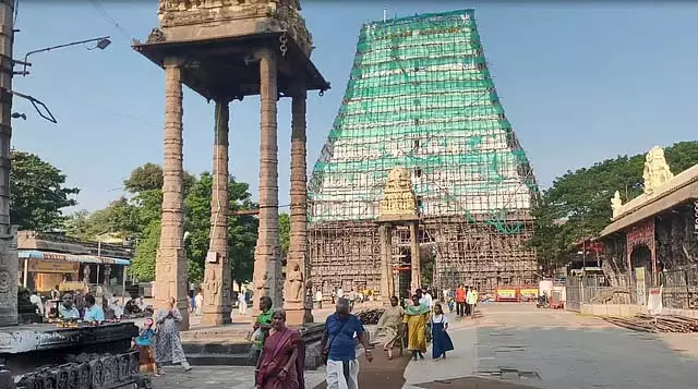 पुरत्तासी शनिवार: कांचीपुरम वरदराजा पेरुमल मंदिर में भक्तों का तांता पुरत्तासी शनिवार: कांचीपुरम वरदराजा पेरुमल मंदिर में भक्तों का तांता