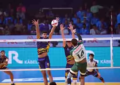 PVL 2025: बेंगलुरु टॉरपीडोज़ ने कोच्चि ब्लू स्पाइकर्स को हराया PVL 2025: बेंगलुरु टॉरपीडोज़ ने कोच्चि ब्लू स्पाइकर्स को हराया