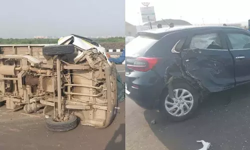 नवी मुंबई हवाई अड्डे पर सड़क हादसा: उद्घाटन के बाद पहली दुर्घटना की सूचना