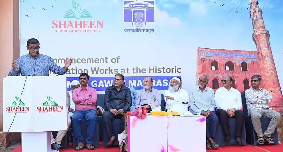 Bidar : महमूद गवान मदरसा का नवीनीकरण कार्य जारी Bidar : महमूद गवान मदरसा का नवीनीकरण कार्य जारी