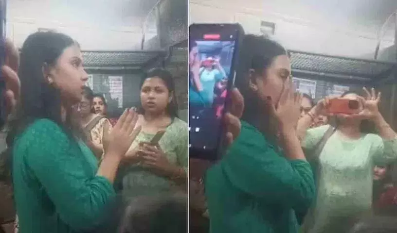 local train में सीट न मिलने पर महिला ने यात्रियों पर मिर्च पाउडर छिड़का local train में सीट न मिलने पर महिला ने यात्रियों पर मिर्च पाउडर छिड़का
