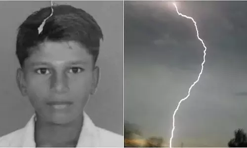 बिजली गिरने से घायल एक लड़के की इलाज के दौरान मौत हो गई