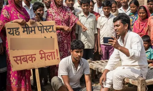 मीम पोस्ट पर युवक से धोवाए पैर, मचा बवाल